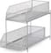 NEX™ Silver 2-Tier Sliding Basket Drawer Organizer